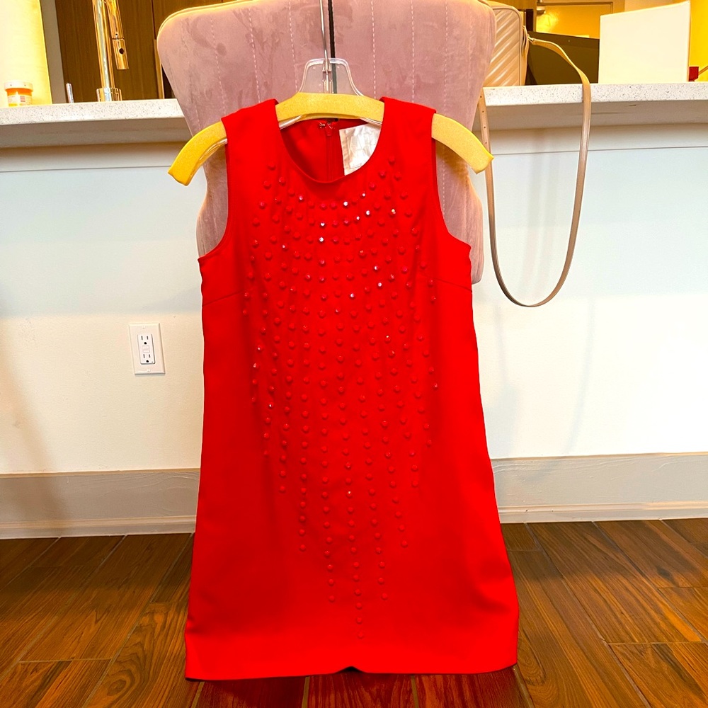 Red Karta Shift Dress Size M